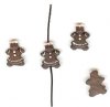 1 15x11mm Ceramic Dark Gingerbread Lady